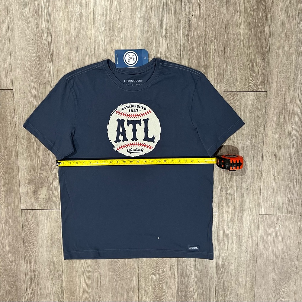 Mens Atlanta  Baseball Short Sleeve Crusher Tee Size Large NWT - Picture 4 of 4